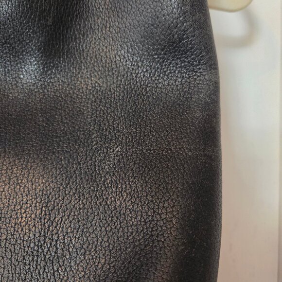 Vintage Dooney & Bourke All Weather Leather Backpack Black Tan No Fob Large - Picture 8 of 16